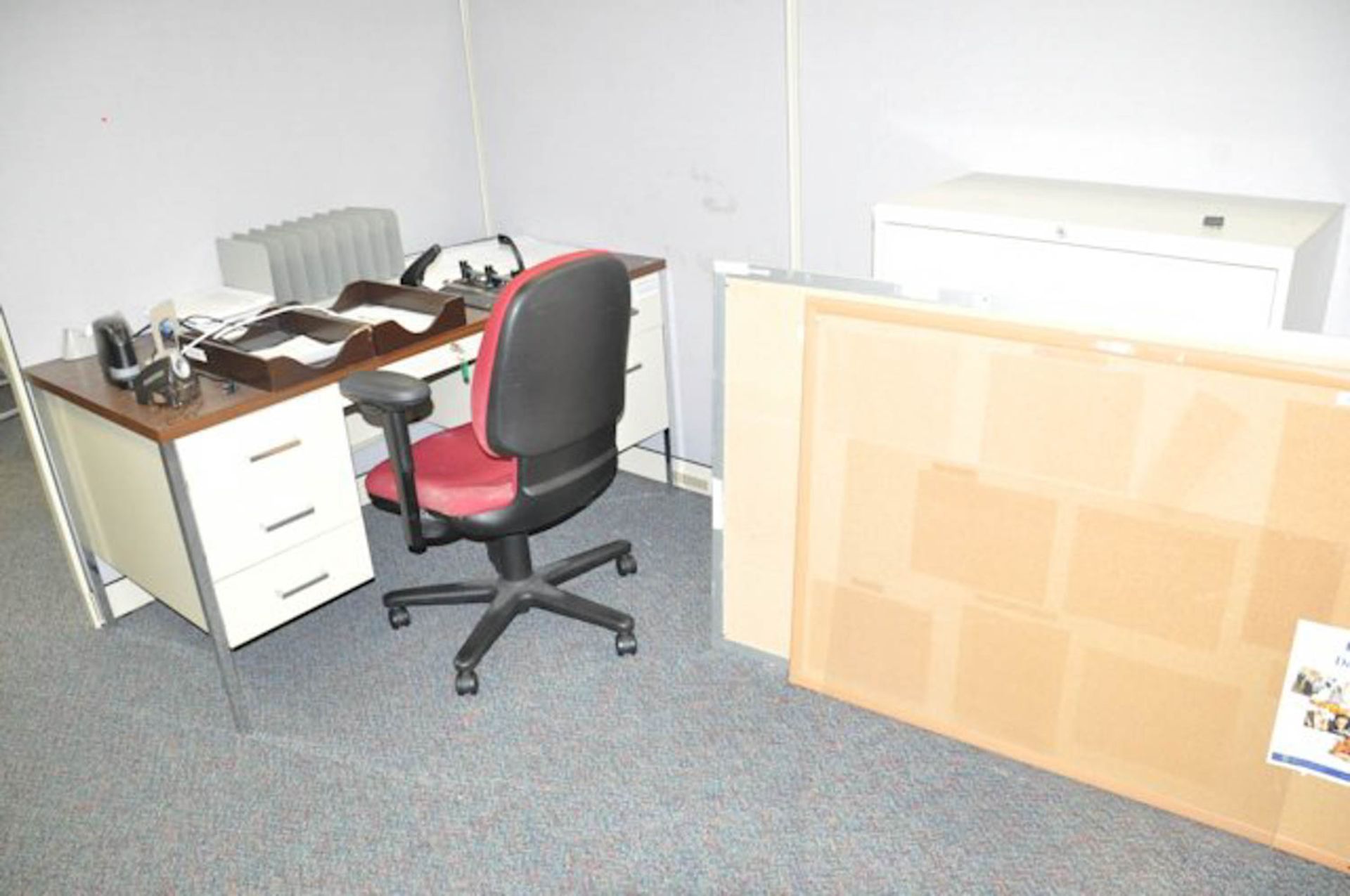 LOT OF (4) DESKS AND (2) LATERAL FILE CABINETS - Image 2 of 2