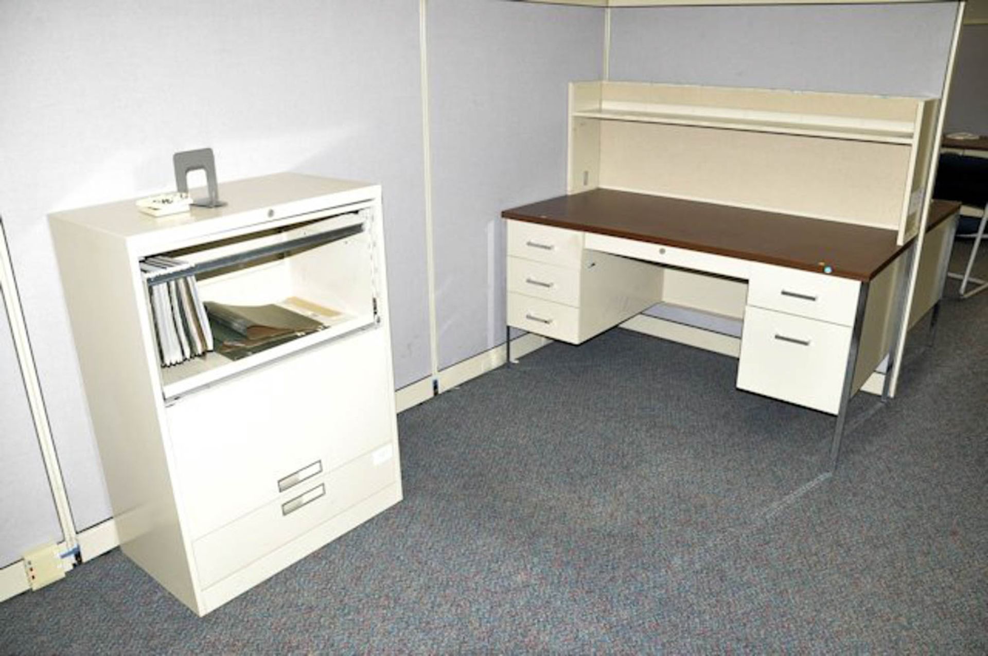 LOT OF (3) DESKS AND (3) LATERAL FILE CABINETS - Image 3 of 3