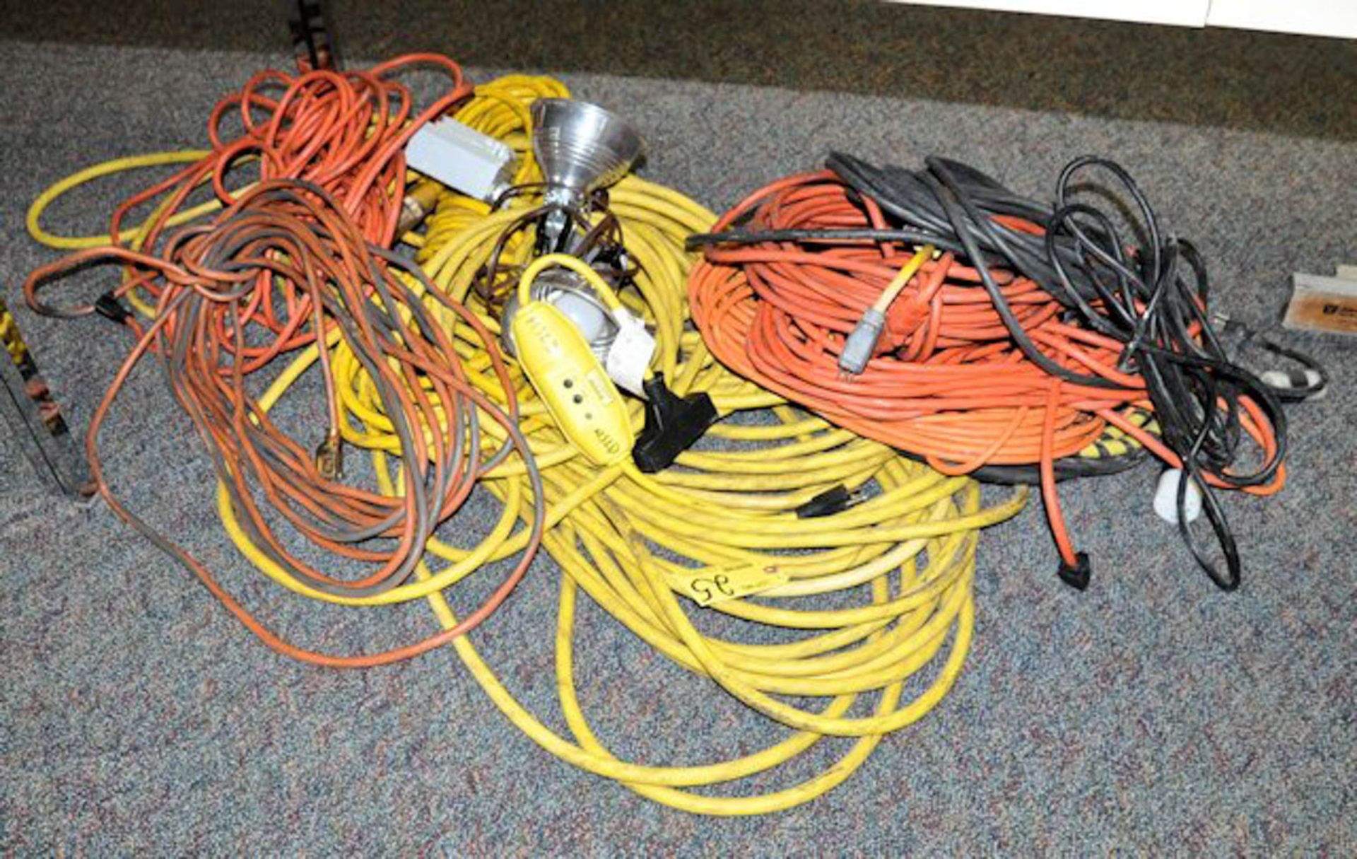 LOT OF EXTENSION CORDS