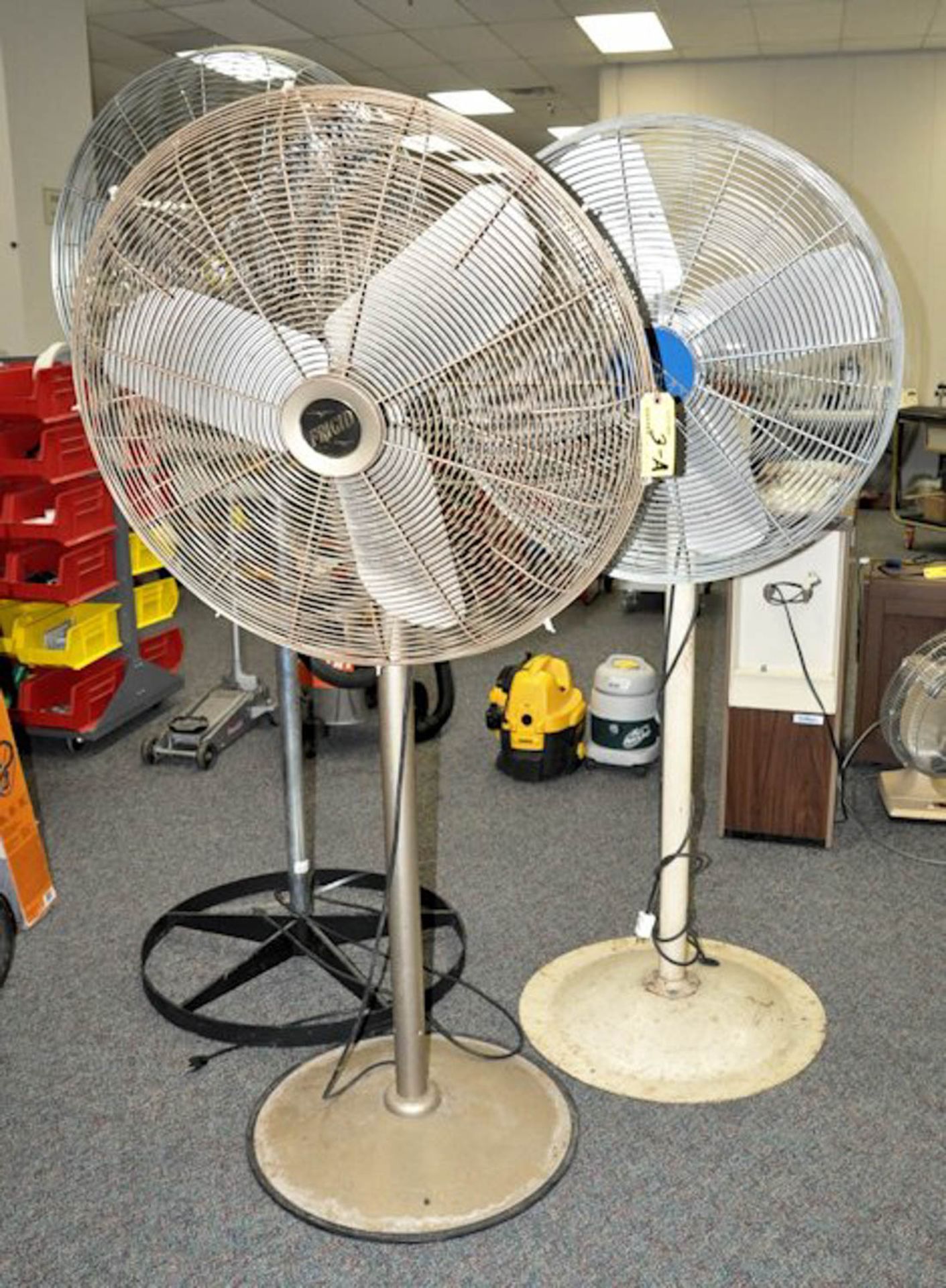 LOT OF (3) PEDESTAL SHOP FANS