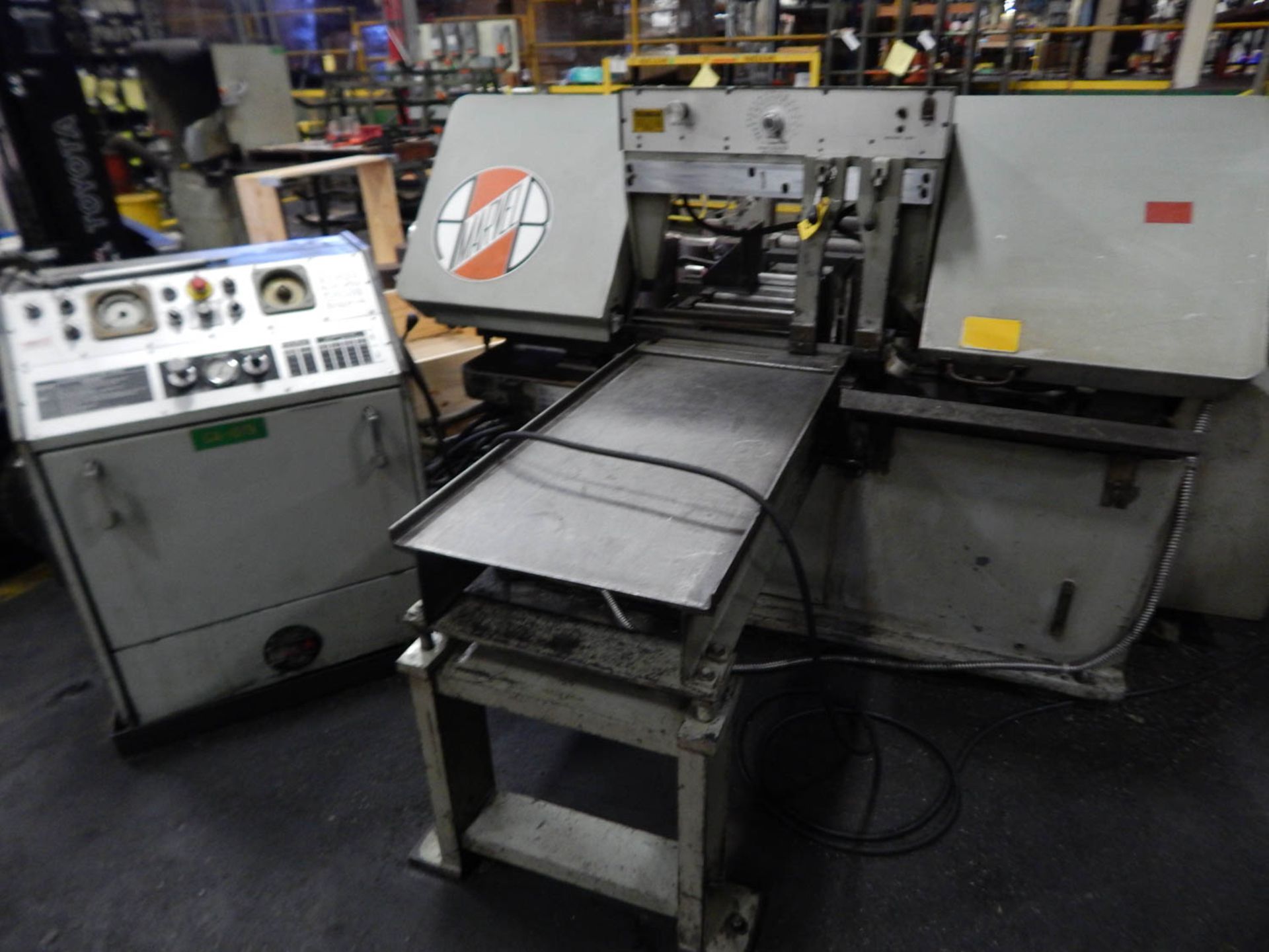 MARVEL SERIES 15A HORIZONTAL BANDSAW, WITH 18'' OPENING, CONTROL PANEL, CONVEYOR, S/N: E-15754 - Image 4 of 4