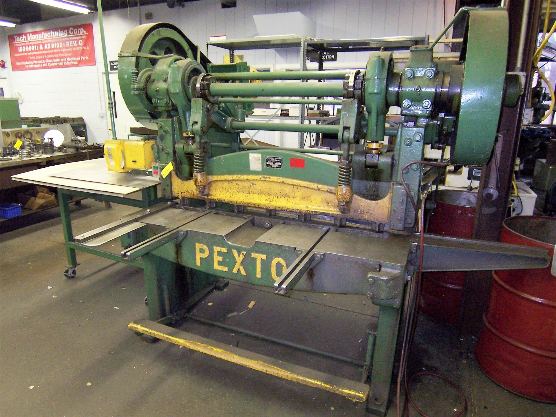 PEXTO MDL. G-352C 10ga X 52'' MECHANICAL GAP SHEAR, WITH [2] FRONT ARM SUPPORTS, 19'' GAP, REAR - Image 2 of 2