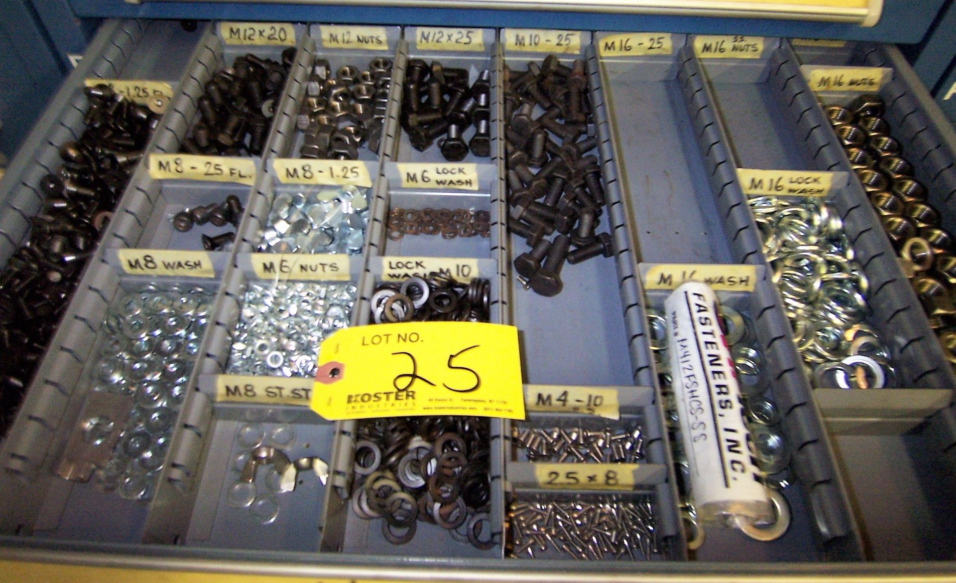 CONTENTS OF VIDMAR TOOL STORAGE CABINET- ASSORTED PUNCHES & SCREWS - Image 2 of 3