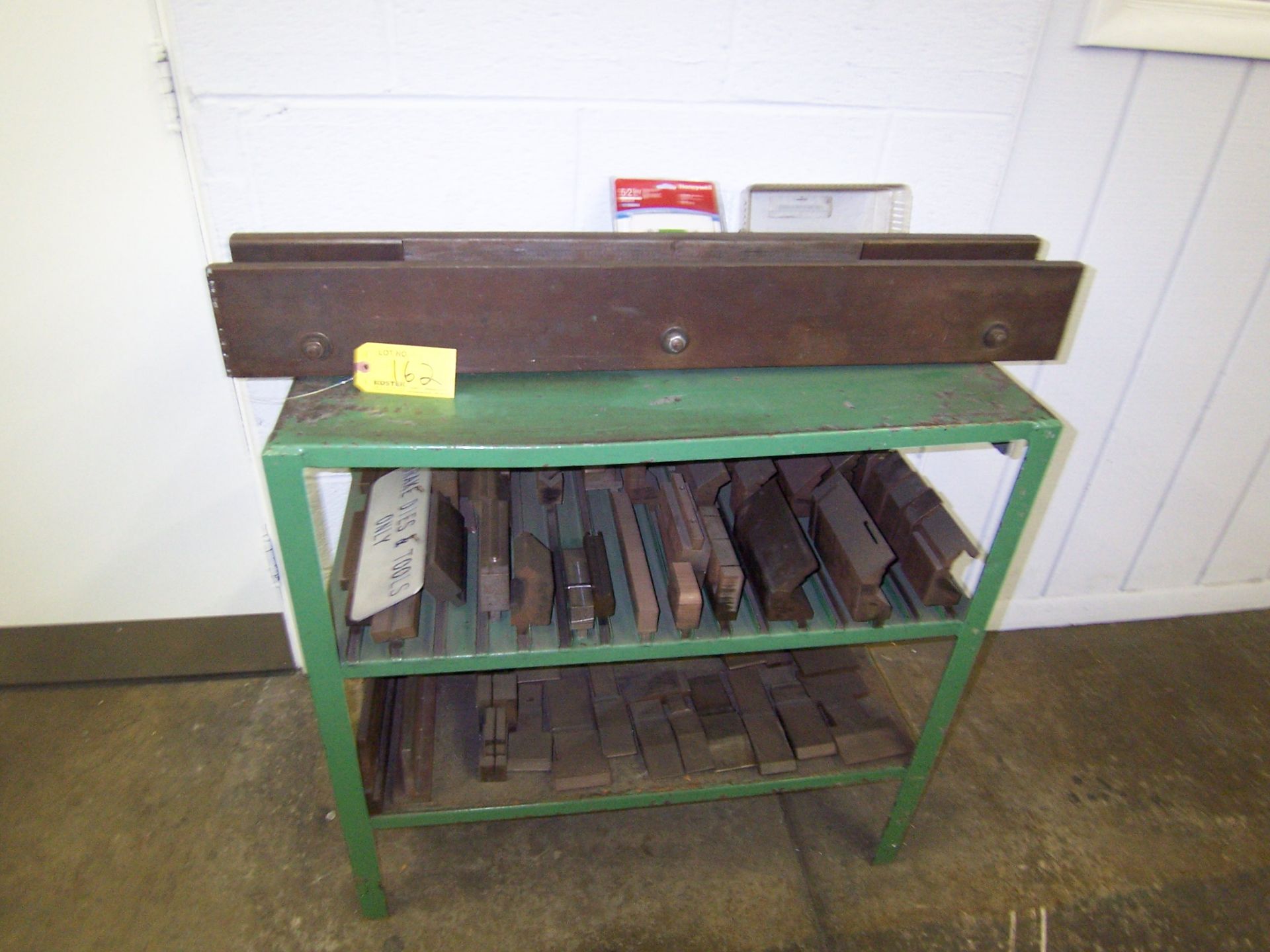 LOT OF ASSORTED PRESS BRAKE DIES & RACK