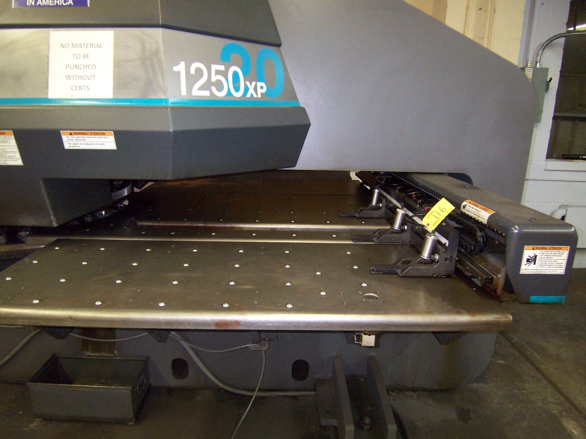 STRIPPIT MDL. 1250XP20 22 TON CNC TURRET PUNCH, 50'' THROAT, 20-STATION TURRET, 62'' X 90'' TABLE - Image 3 of 4