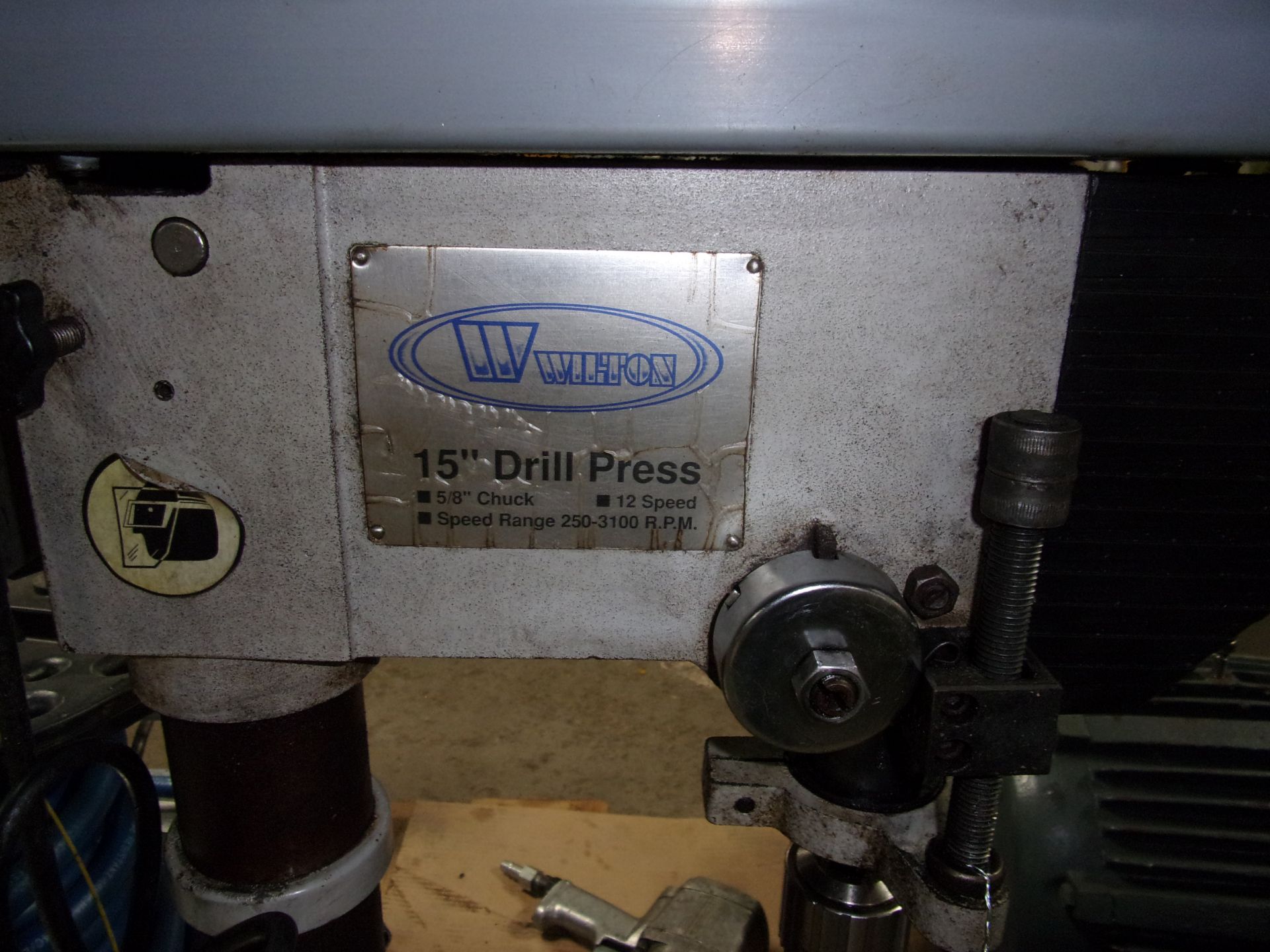 15" WILTON DRILL PRESS-5/8" CHUCK 12 SPEED 12-VAC 250-3100 RPM - Bild 2 aus 3