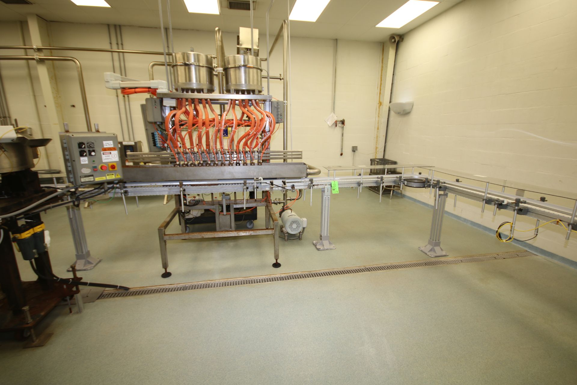 Aprox. 170 ft. L Flow Link Aluminum Constructed Product Conveyor System with 3-1/4" W Intralux