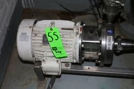 5 hp Centrifugal Pump, 3490 RPM, 3 Phase, 2" x 2" Clamp Type S/S Head , Includes Square D Safety