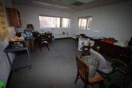 Contents of Office, Includes L-Shaped Desk, (8) Office Chairs, Additional Desk, Push Cart