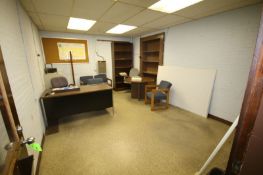 Contents of Office, Includes (6) Office Chairs, (1) Round Table, Desk, Book Shelf