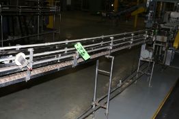 Aprox. 29ft. Long x 3" Wide Product Conveyor, Straigh Runs and Curve Sections Included