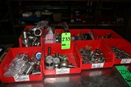 Contents of Table, Including 1/2"-3/4" S/S Weld Type Fittings, 1" S/S CB Clamps, S/S Brackets,