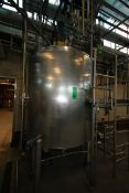 WCB Aprox. 800 Gal. (71" Deep x 59" W) S/S Processor, S/N E-220-88-1 with Lightnin Agitator, 6-