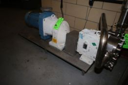 WBC Positive Displacement Pump, M/N 060, S/N 204844 97, S/S Clamp Type Head, Mounted on S/S Skid