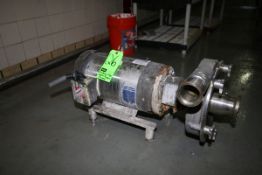 Fristam 10 hp Centrifugal Pump, 2 1/2" x 3" S/S Clamp Type Head, 1765 RPM, S/N FPX3551961105