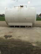 Approx. 3700 Gallon SS Jacketed - Insulated Horizontal Storage Tank with Vertical Propeller Mixer