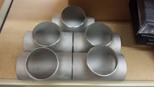 (11) Stainless Steel 4" Butt Weld T/Tee Fitting A/SA403WP 304/304L-W S10S 4" Pipe Lot of 11