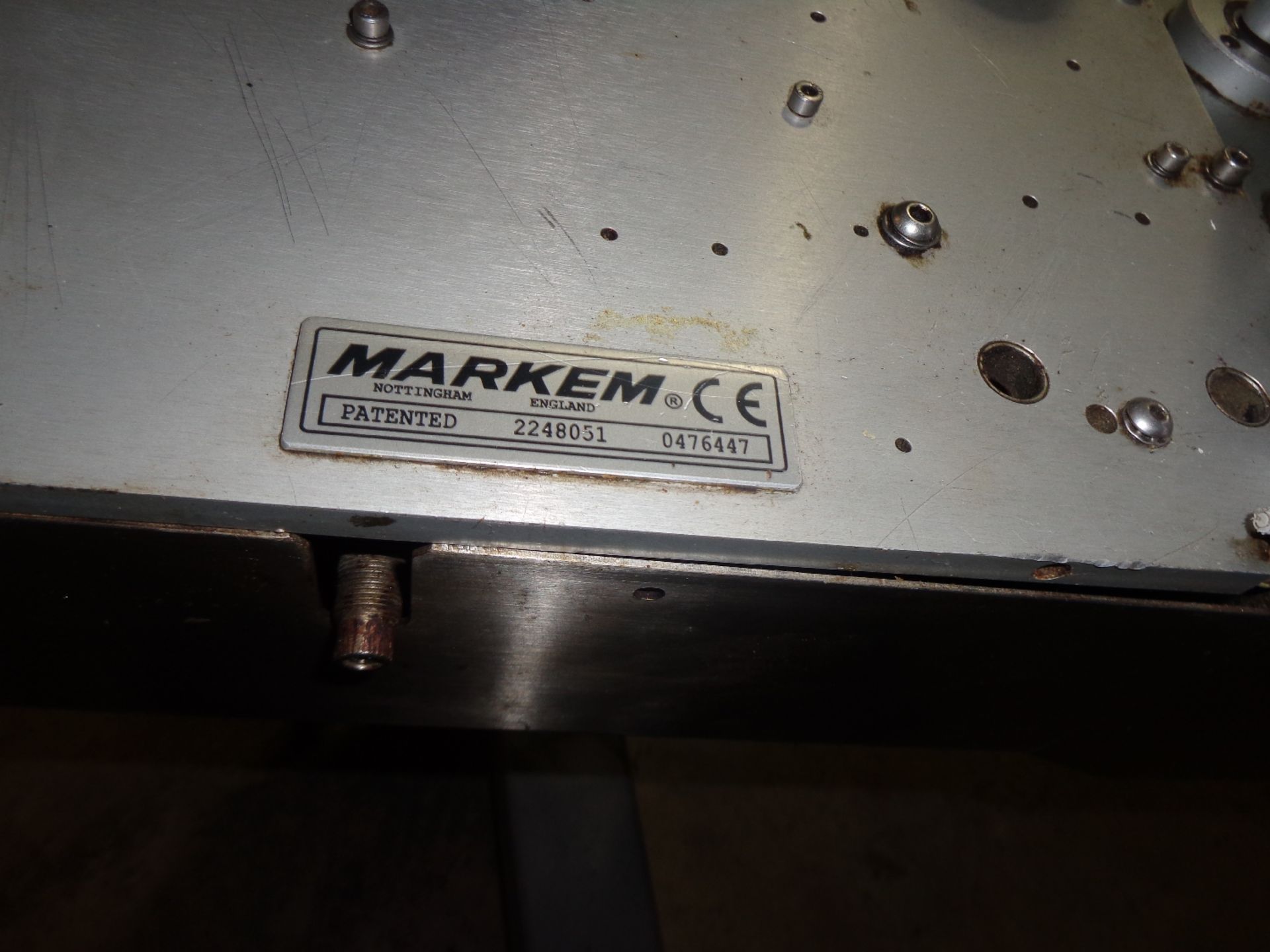 Markem Portable Labeler, Model CIM 300, S/N 05C3D4438 with Label Applicator, Mounted on Stand ( - Image 5 of 6
