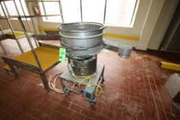 Sweco 22" Vibratory Deck Sifter/Separator, Model LS24S444, S/N 07756-4-602, Mounted on S/S Table