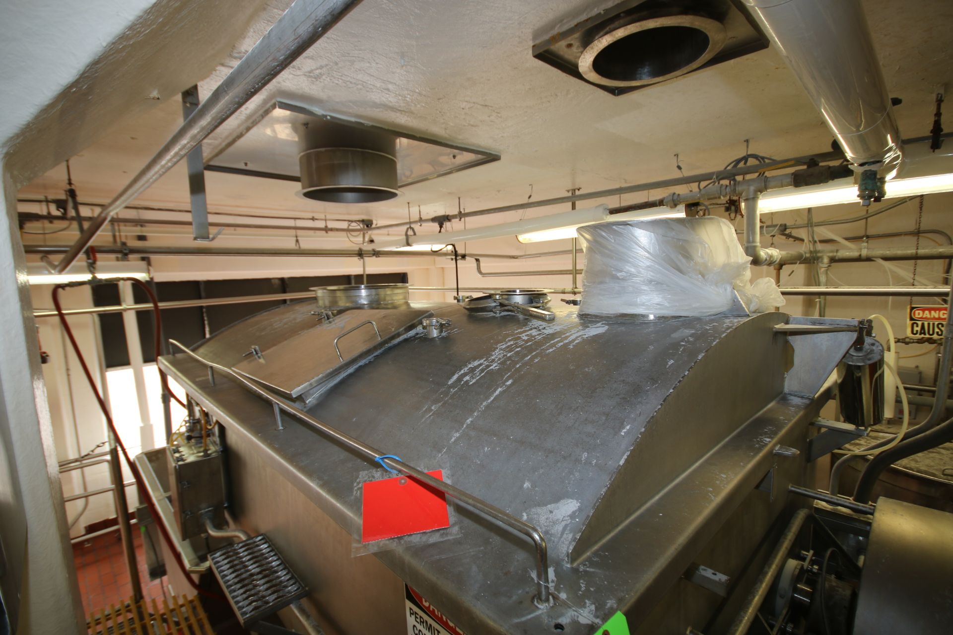 Mepaco Aprox. 5,000 lb. Capacity S/S Loaf/Ribbon Blender, Model 170, S/N 10553A with 32" Ribbon, - Image 3 of 10
