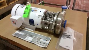 New SPX/WCB 7-1/2 hp Centrifugal Pump, Model C328, S/N 1000002401 with 3" x 2" Clamp Type S/S Head