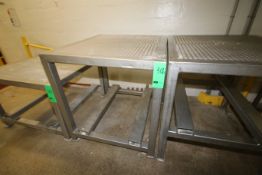 Aprox. 43-3/4" x 48" x 46" H S/S Stand with Diamond Plate Top (Cheese Prep Table)