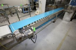 Marchant Schmidt Aprox. 15 ft. 6" x 16-1/2" W S/S Portable Power Belt Infeed Conveyor, ID #13143-001