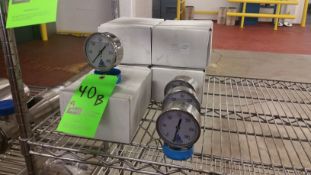 Anderson 300 psi Oil Filled S/S Sanitary Grade Pressure Gauges, Item #EL077010051111A0000