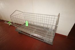 Aprox. 30" W x 68" L x 28" Deep S/S Portable COP Cages (1) Located 4th Floor Cooler 4)