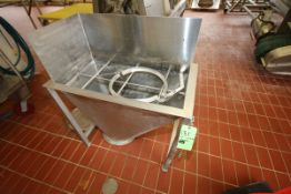 Aprox. 33" x 17" S/S Ingredient Feed Hopper