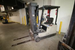 Crown 3,000 lb. Capacity 36 V Electric Sit-Down Forklift, S/N 1A188912 with 3-Stage Mast 190 Ft. H