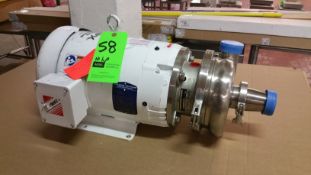 New SPX/WCB 10 hp Centrifugal Pump, Model 2065, S/N 1000002848117 with 2-1/2" x 2" Clamp Type S/S