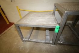 Aprox. 48" x 48" x 34" H S/S Stand with Diamond Plate Top (Cheese Prep Table)