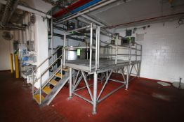 (3) Pc. S/S Operators Platform with (3) Stairs, Ladder, Safety Gates, Handrails, Grating, S/S