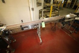 Aprox. 106" L x 7-1/2" W S/S Portable S/S Conveyor with Adjustable Rails and Drive (Line #11)