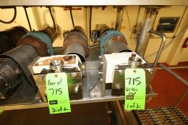 SPX/APV Size R1 Positive Displacement Pumps, S/N 1000002829732 and S/N 1000002746896 with 1-1/2" x