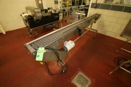 Aprox. 9 ft. 8" L x 7-1/2" W Section S/S Plastic Roller Conveyor with Rails and Drive Motor (Line #