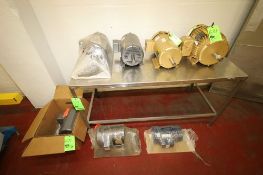 New Assorted Motors including: (4) Baldor 5 hp, Frame #215T, Cat #EM3768T, 1160 RPM; Frame #184T,