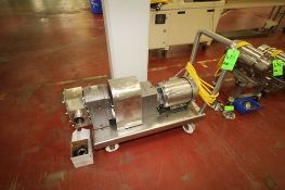 APV Size R6 Portable Positive Displacement Pump, S/N 1000002741977 with 3" x 3" Clamp Type S/S