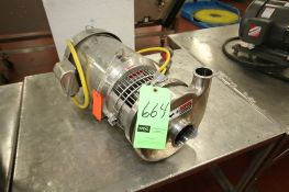 WCB 7-1/2 hp Centrifugal Pump, Model C328 with 3" x 2" Clamp Type S/S Head and Sterling 1725 RPM S/S