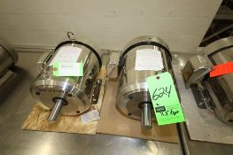 New Sterling 7-1/2 hp S/S Clad Motors, Frame #213TC, Model XHY654PHA, 1760 RPM, 208-230/460 V, 3