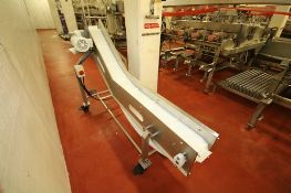 Marchant Schmidt Aprox. 8 ft. L Portable Incline Rework Conveyor, ID #641601-000 with 1/2 hp Drive