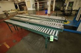 (6) Sections Skate Conveyor - Each Section Aprox. 10 ft. L x 9-1/2" W Rollers (Line #22)