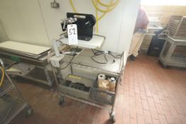 Height Adjustable Labeler On Cage Rack