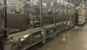 2010 Sidel Stacker, Model TSP2 T1, S/N 45B08, Previously Ran 8oz Double-Stacked Trays, Clear Shrin