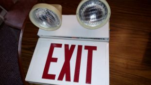 Illuminated Exit Sign w/Battery & Back-up LED Lightbulbs