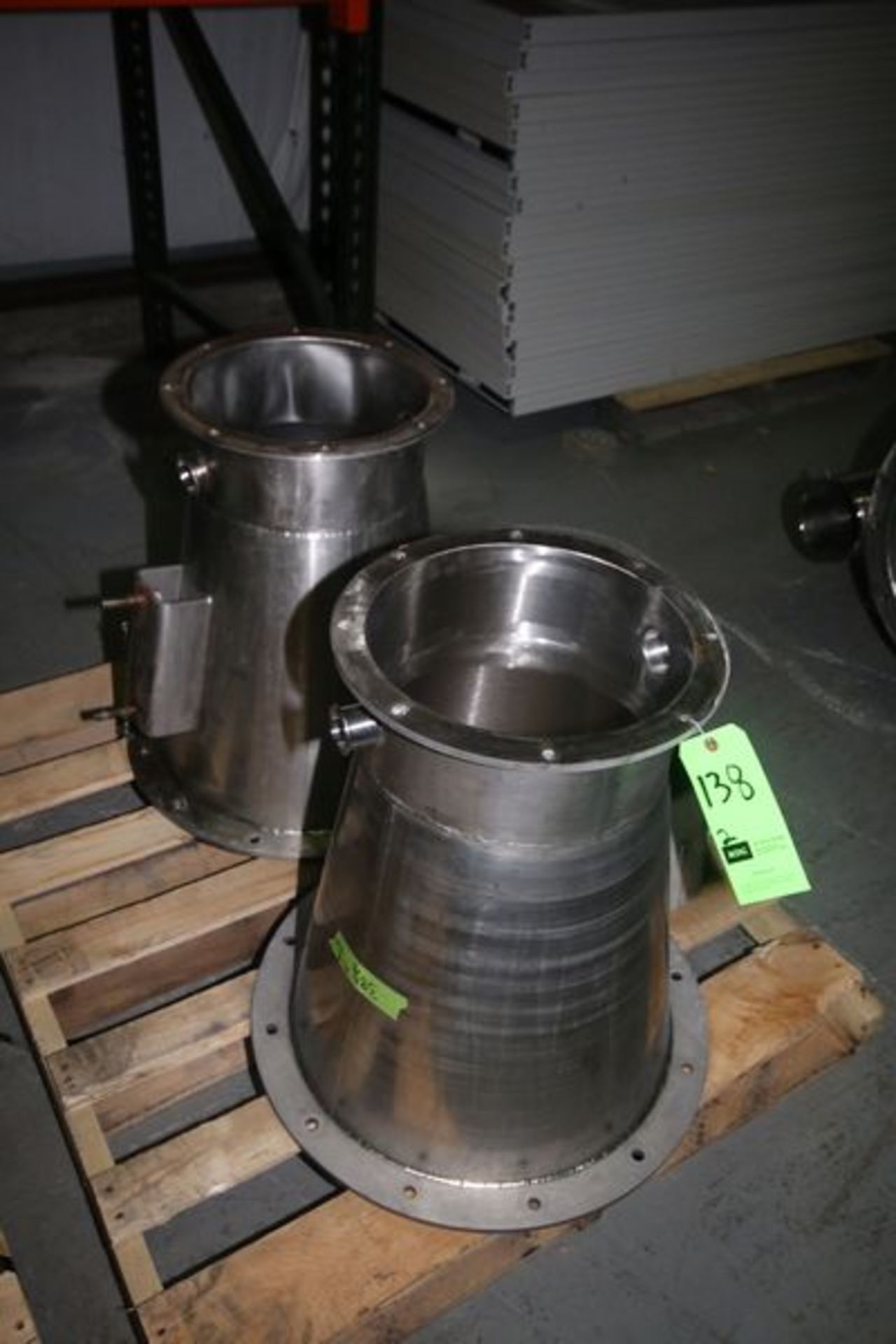 Aprox. 13" x 19" x 24" H S/S Reducers with Flanged Connectors