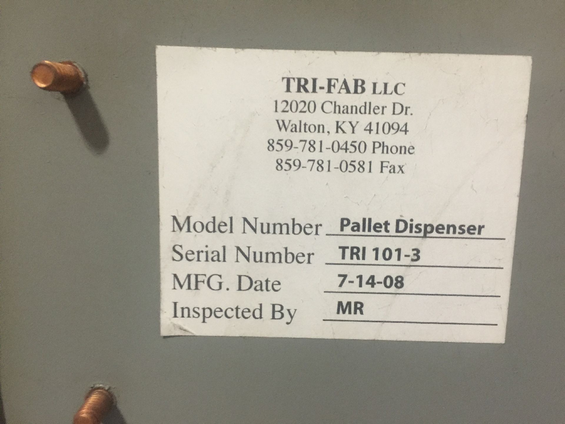 Tri-Fab Automatic CHEP Pallet Dispenser Rated at 120 pallets per hour, 17 Pallet Capacity - Image 6 of 7