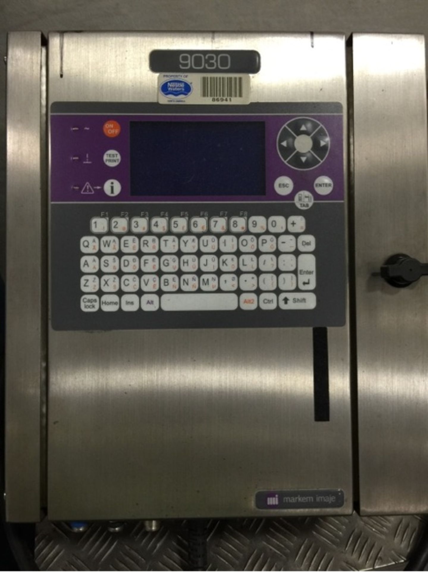 2009 Markem Imaje Case Coder, Model 9030, Print Heads Included (Located in Indiana)***GRNW***