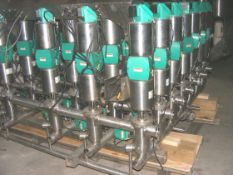 (35) 3" Tri Clover air actuated mix proof sanitary valve manifold cluster model 965. Valve cluster.